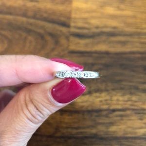 White Gold Ring with Small Diamonds